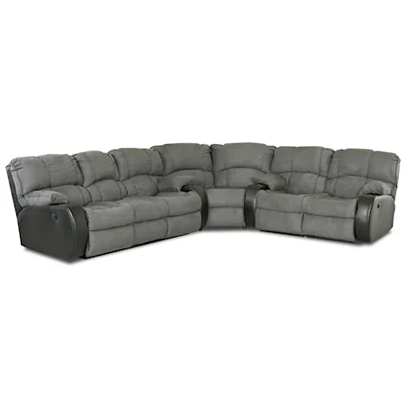 2-Toned Power Reclining Sectional Sofa